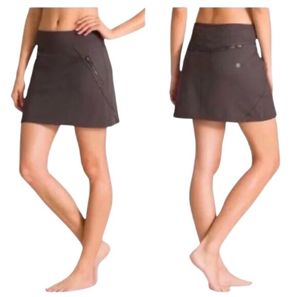 Athleta Pants - Women's M Athleta Gray Trailside Skort Zipper Pockets